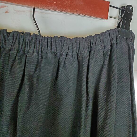 Krista Larson Long Black Skirt S/M/L Elastic Waist Pull On Layering Maxi - Picture 5 of 10